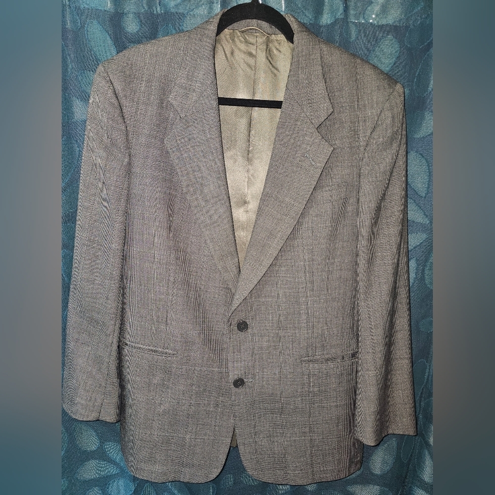 Dior Gray Sport Coat with Textured Fabric